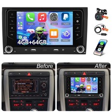 DAB+ 4+64G Für Audi A4 8E 8H B6 B7 2000-09 Autoradio Android 15 GPS Navi Carplay