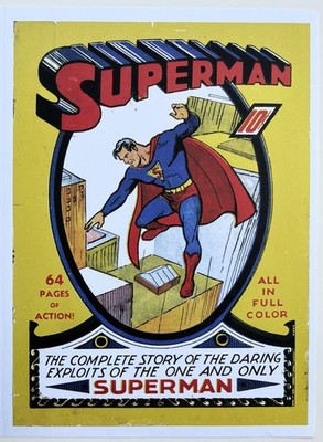 Superman Retro DC Comic Cover Repro Poster