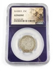 1899-P Barber Quarter 90% Silver AG Ungraded Genuine in Slab