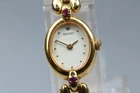 Vintage 1992 Seiko 1E20-6140 Ivory Rhinestone Quartz Women's Watch From JAPAN