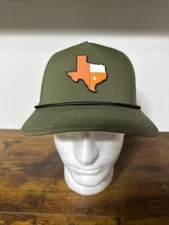 Texas Long Horns Branded Bills Texas State Patch Hat UT Gold Club