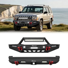 Off-road For 1984-2001 Jeep Cherokee Xj Front Rear Bumper Wwinch Plate Lights Off-road For 1984-2001 Jeep Cherokee Xj Front Rear Bumper Wwinch Plate Lights