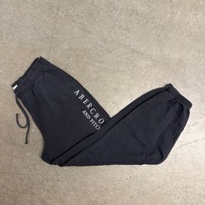 Abercrombie  Fitch Womens Soft A F Collection Logo Jogger Sweatpants Black M
