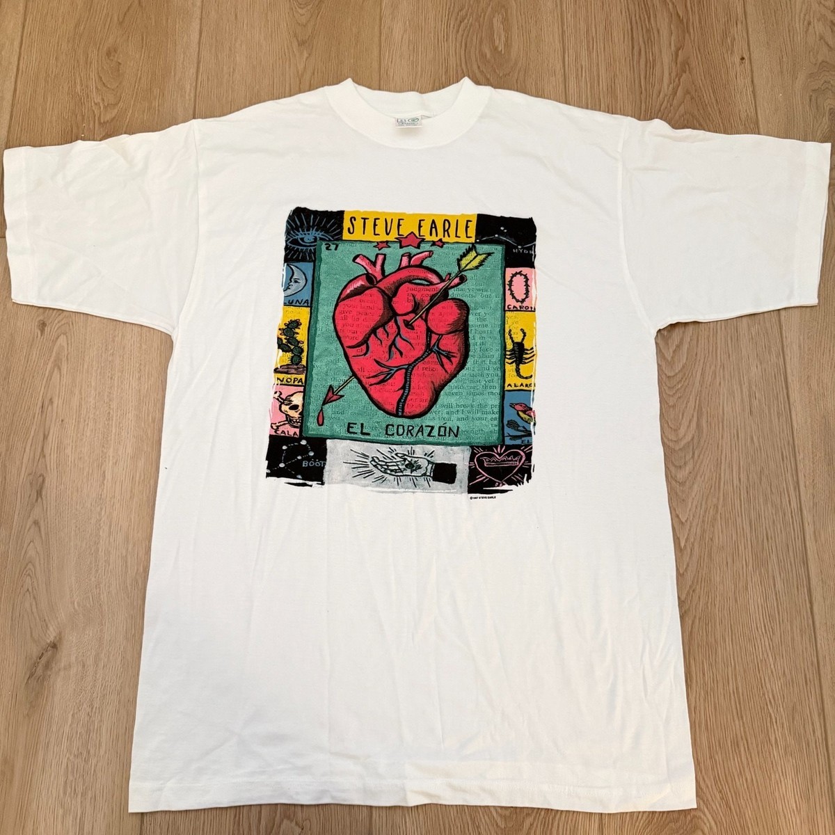 Steve Earle El Corazon 1997 Vintage Concert T-Shirt XL BG Tag