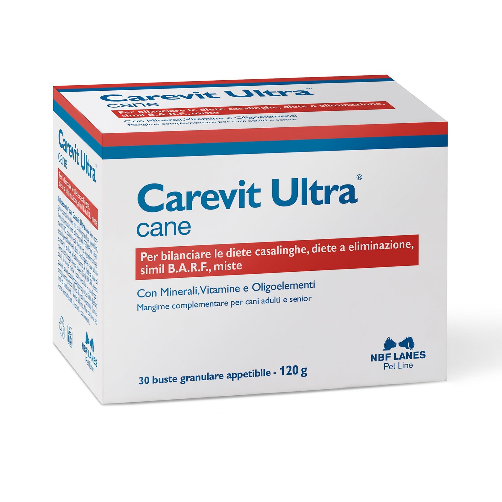 Carevit Ultra Cane 30 Buste da 4 g Granulare Appetibile per Bilanciare le Diete