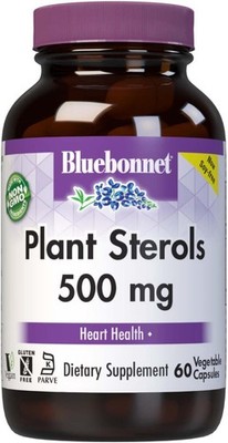 Bluebonnet PLANT STEROLS 500 mg - 60 Veg Caps exp 11/28