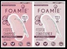 FOAMIE Solid Shampoo & Conditioner Bar  Hibiskiss 2.8oz 2 Pack New