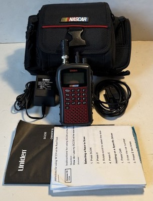 Uniden SC230 NASCAR Handheld Racing Scanner 2500 Channel W Case Manual Cords