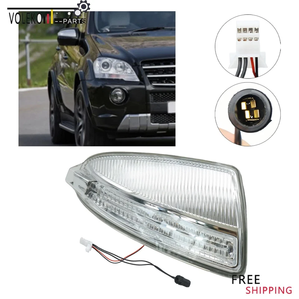 Fit Mercedes-Benz W164 ML350 ML550 Right Door Side Mirror Turn Signal Light Foto 4 de 4