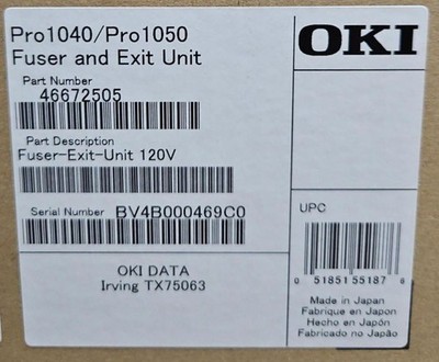 OKI Pro1040 Fuser & Exit Assembly 120V 46672505 FREE US SHIPPING