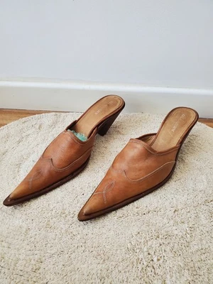 Sandale Mules styles Santiag bout pointu vintage - Photo 1/4