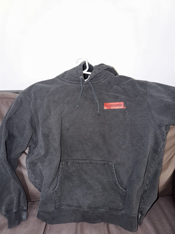 Supreme Men's Black Instant High patchwork hoodie