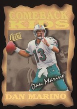 1997 Fleer Ultra Comeback Kids Die Cut Dan Marino #1CK Miami Dolphins Football