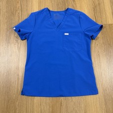 FIGS Catarina Scrub Top Women S Royal Blue Technical Collection V Neck