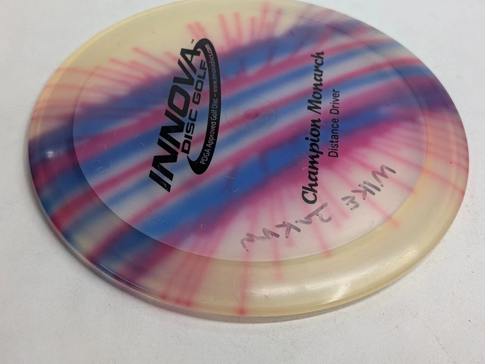 Innova Champion Monarch Disc Golf Distance Driver 166g Old Run Penned PFN I-Dye - Image 3 of 4