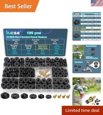Faucet Washers Assorted Kit with Brass Bibb Screws Assortment Flat and Bevele...
