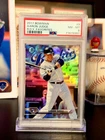 ⭐️ AARON JUDGE 2017 BOWMAN CHROME ROY REFRACTOR #9 PSA 8 MINT ROOKIE RC 🔥