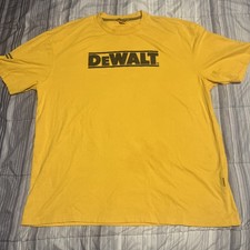 Vintage DeWALT Power Tools Promo T-shirt Adult Size 2XL Yellow Made In The USA