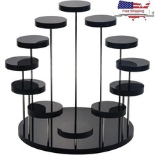 Luxury 12 Tier Acrylic Jewelry Display Stand Rings Necklaces Desserts New