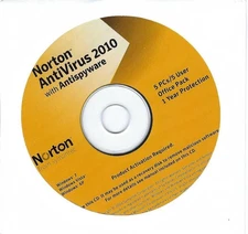 NEW Never Installed Norton Antivirus 2010 Antispyware CD Windows 7 Vista XP