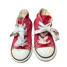 Converse All Star Toddler Red Hi Top Sneakers Size 5 Kicks Chuck Taylor Shoes
