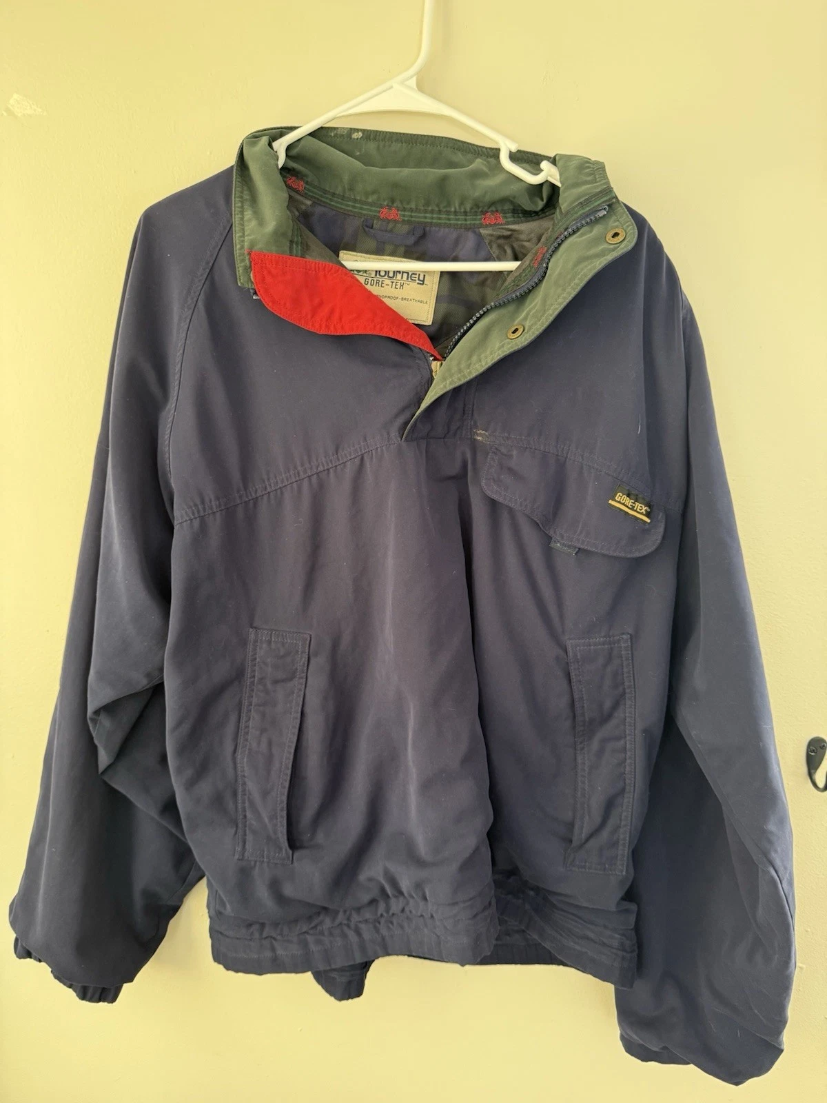 Vintage Tourney Gore-Tex Jacket Mens Large Waterproof Windbreaker USA
