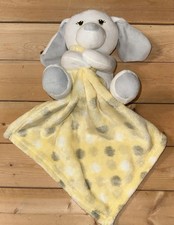 Little Beginnings Puppy Lovey Plush White Yellow Gray Newborn Baby Blanket