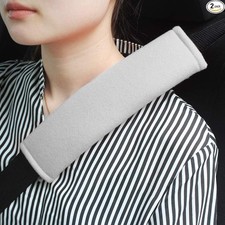 Universal Car Seat Belt Shoulder Pad Cover 2-pack In Gray - Soft Breathable F Universal Car Seat Belt Shoulder Pad Cover 2-pack In Gray - Soft Breathable F