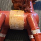 Wooden Miniature Rocking Horse Toy, Brown w/ Yarn Mane & Tail, Green Base — photo 6