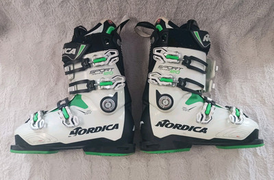 Nordica Sportmachine 120 Men's Ski Boots Size 26-26.5(305mm) White/Green/Black