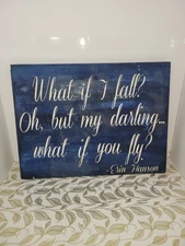 Wall Decor Inspirational (My Darling What If You Fly) Blue