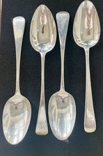 Sterling Silver Old English 8.5 L Table Spoons (4) Early 1800’s Stephen Adams