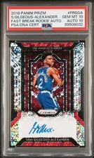 2018-19 Prizm Fast Break Shai Gilgeous-Alexander Disco RC Auto PSA 10/10