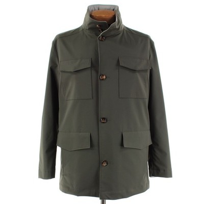 Kired Kiton NWT Reversible Safari Jacket Size 52 (L US) Jak In Green & Gray