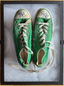 Bowling For Soup Autographed Green Converse Low Tops Size 5 Men's