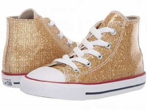 kids gold glitter converse