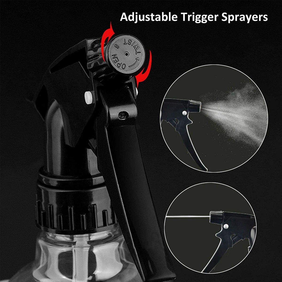 (*´꒳`*) FACTORY SECONDS!* 6X! 16oz Clear Plastic Adjustable Trigger Spray
