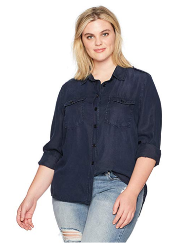 Plus Size Soft Lyocell Army Shirt 