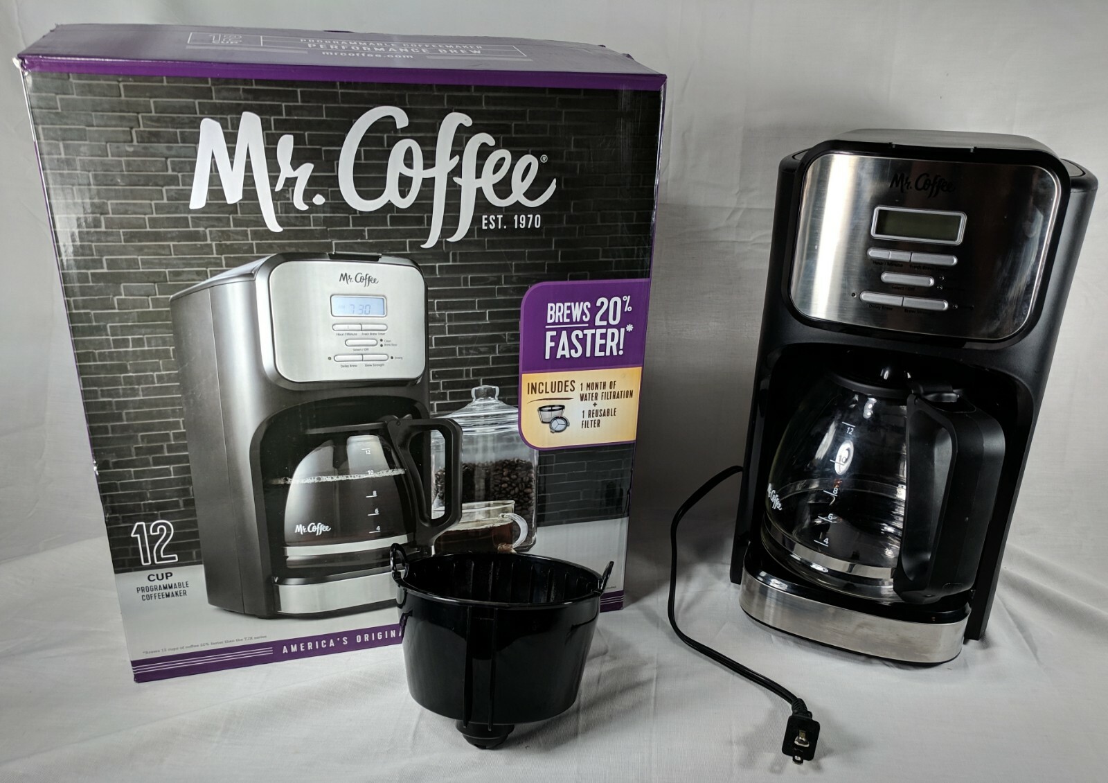 W/ Reusable Coffee Basket