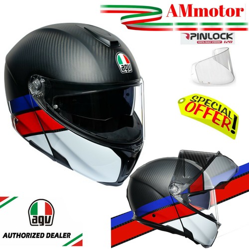 Casco Modulare AGV Sportmodular Layer Carbon Red Da Moto TG L Offerta  Speciale | eBay