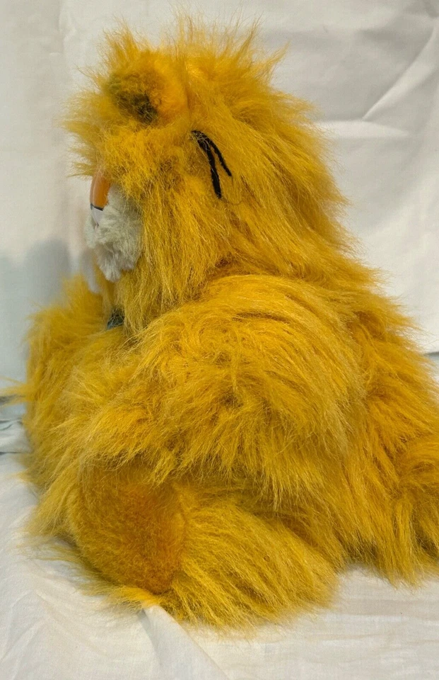 Pajarita de pelo largo de felpa de gato Garfield esponjosa Dakin 1981 (MUY RARA) de colección Foto 3 de 4