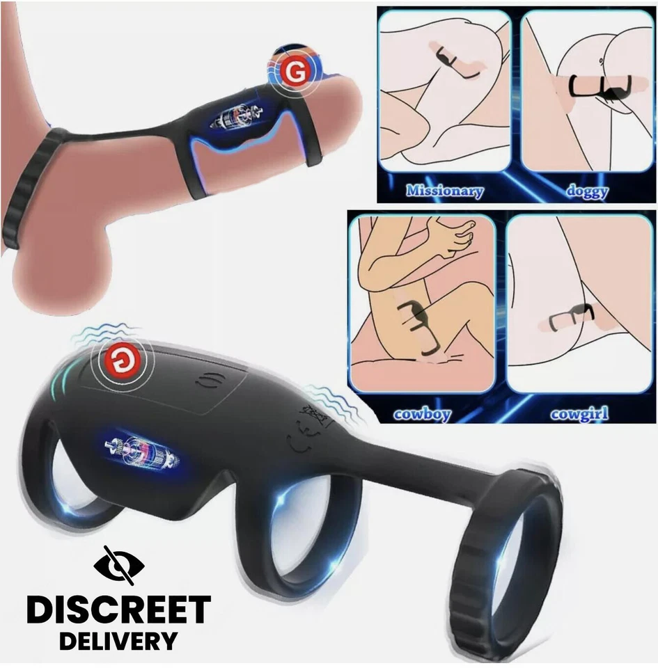 Men Penis Cock Ring Vibrator G-Spot Dildo Massager Sex Toys For Women Couples UK