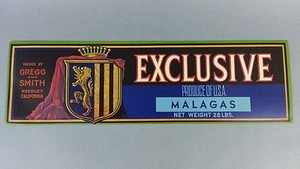 10 Original Vtg Dead Stock Exclusive Gregg & Smith Malagas Fruit Crate Label