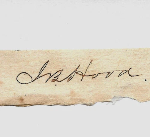 Gen John Bell Hood Autograph Reprint On Genuine Original Period 1860s Paper