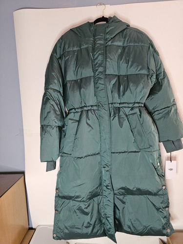 UGG Keeley Long Puffer Coat Forest Green SLO Size L ***NEW*** B715