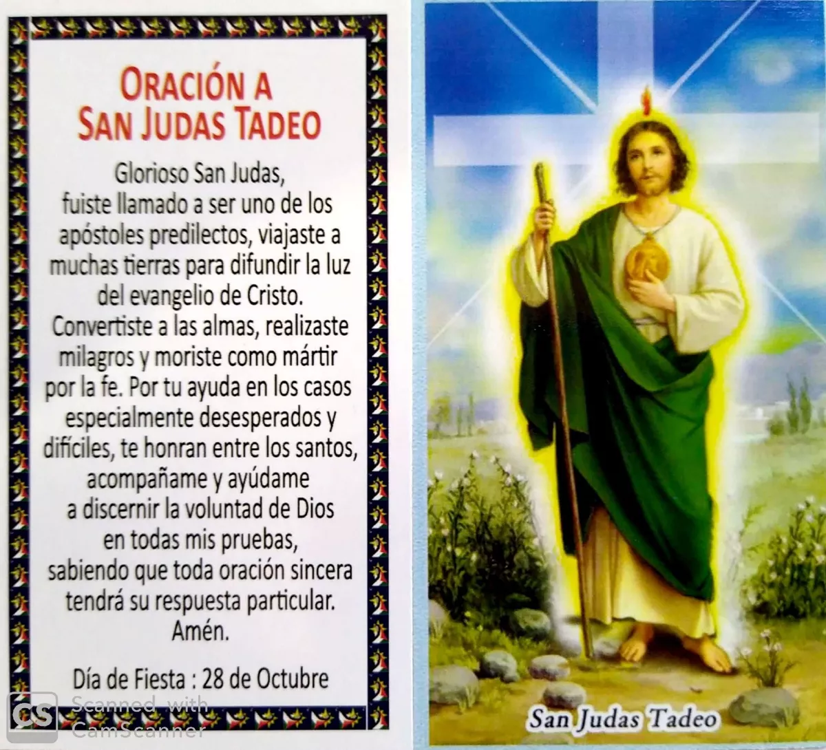 100 Pack Catholic Spanish Holy Prayer Card Prayer Saint Jude San Judas  españl | eBay