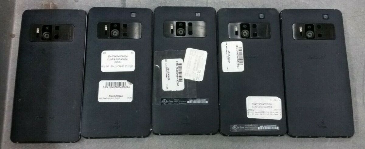 Lot of 5 ASUS ZenFone AR A002A Black Verizon Android 128GB Lot of 5 ASUS ZenFone AR A002A Black Verizon Android 128GB