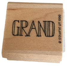 Stampin Up Rubber Stamp Grand Card Making Word Family Relationship Adjective