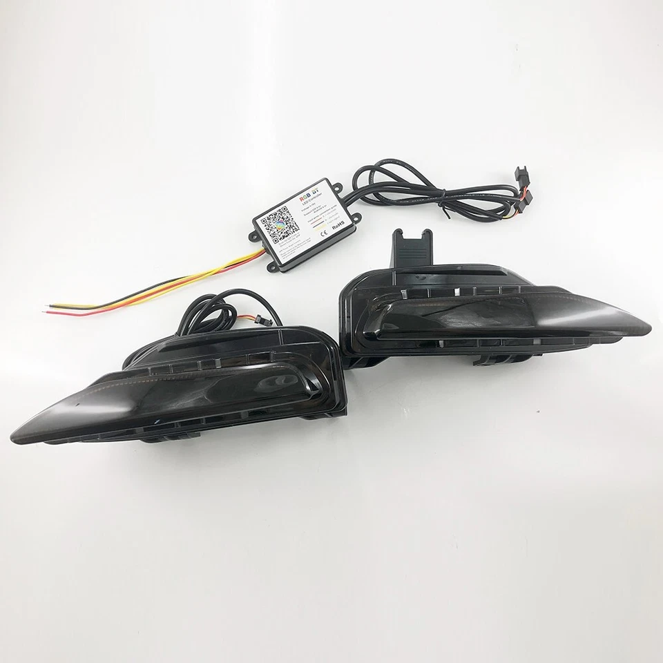 RGB Smoked LED Sequential Signal Fog Lights For Infiniti Q50 Q50S Sport 2014-20 - Image 2 of 4