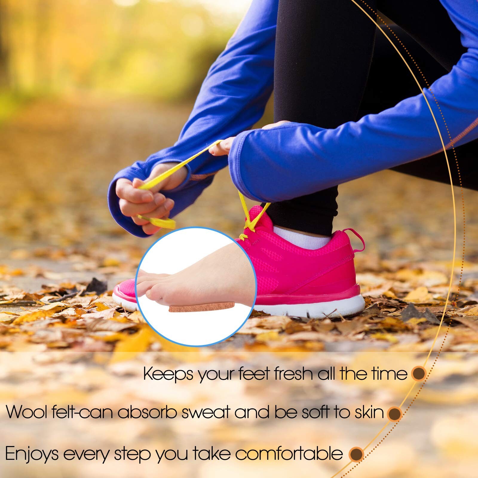 Syhood 40 Pieces Metatarsal Felt Foot Metatarsal Pads Women Men Ball of Foot ...